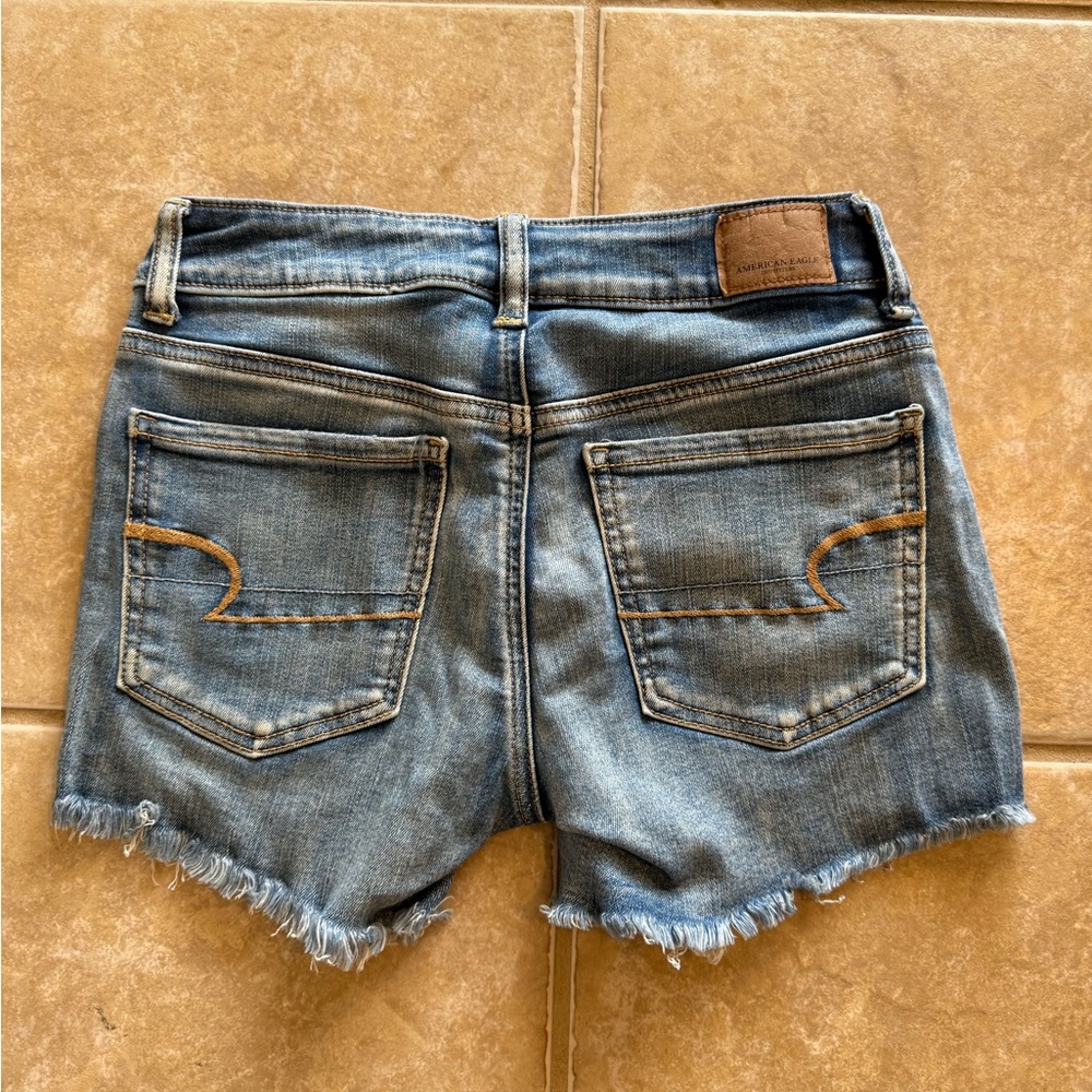 Buy 2 get 1 free clothing! American Eagle Outfitters Distressed Blue Jean Shorts